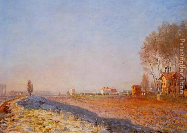 Claude Monet The Plain of Colombes White Frost